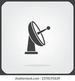 Radar Vector icon satellite dish tv technology.