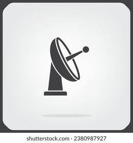 Radar Vector icon satellite dish tv technology.
