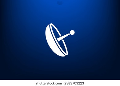 Radar Vector icon satellite dish tv technology.