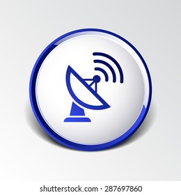 Radar Vector icon satellite dish tv technology.