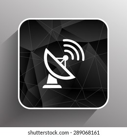 Radar Vector icon satellite dish tv technology.