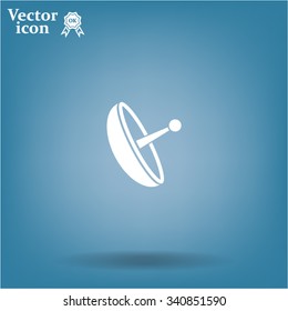Radar Vector icon satellite dish tv technology.