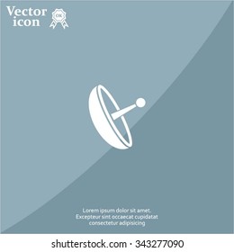 Radar Vector icon satellite dish tv technology.