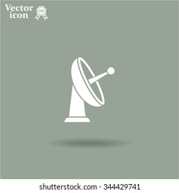 Radar Vector icon satellite dish tv technology.