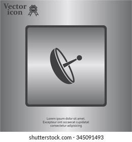 Radar Vector icon satellite dish tv technology.