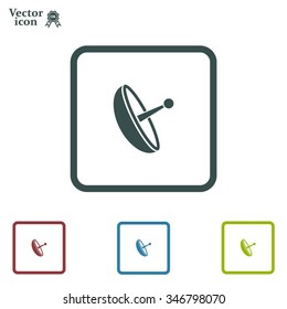 Radar Vector icon satellite dish tv technology.