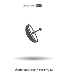 Radar Vector icon satellite dish tv technology.