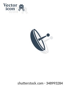 Radar Vector icon satellite dish tv technology.