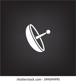 Radar Vector icon satellite dish tv technology.