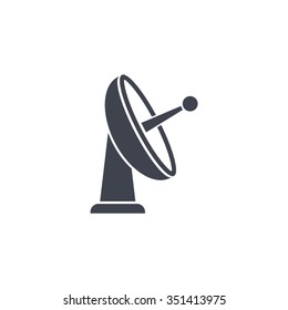Radar Vector icon satellite dish tv technology.