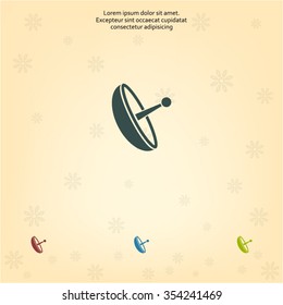 Radar Vector icon satellite dish tv technology.