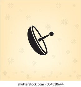 Radar Vector icon satellite dish tv technology.