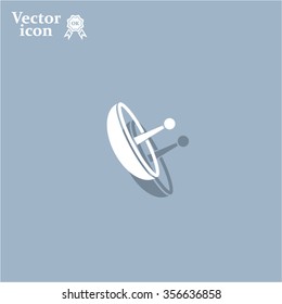 Radar Vector icon satellite dish tv technology.