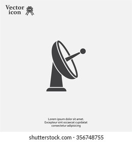 Radar Vector icon satellite dish tv technology.