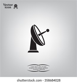 Radar Vector icon satellite dish tv technology.