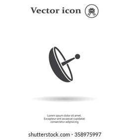Radar Vector icon satellite dish tv technology.