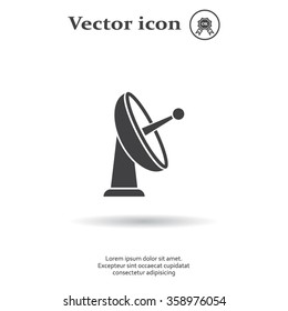 Radar Vector icon satellite dish tv technology.