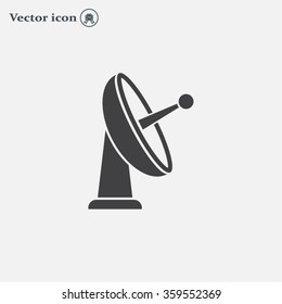 Radar Vector icon satellite dish tv technology.