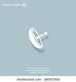 Radar Vector icon satellite dish tv technology.