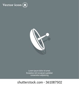 Radar Vector icon satellite dish tv technology.