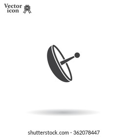Radar Vector icon satellite dish tv technology.