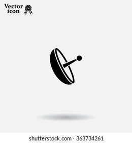 Radar Vector icon satellite dish tv technology.