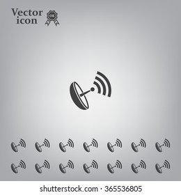 Radar Vector icon satellite dish tv technology.