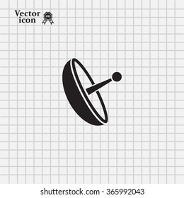 Radar Vector icon satellite dish tv technology.
