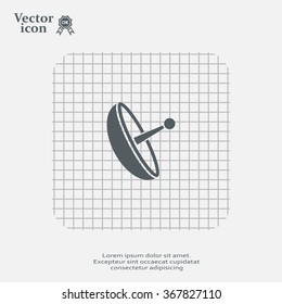 Radar Vector icon satellite dish tv technology.
