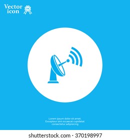 Radar Vector icon satellite dish tv technology.