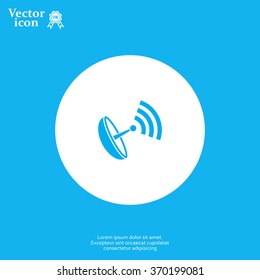 Radar Vector icon satellite dish tv technology.
