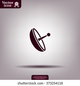 Radar Vector icon satellite dish tv technology.