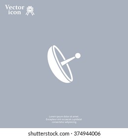 Radar Vector icon satellite dish tv technology.