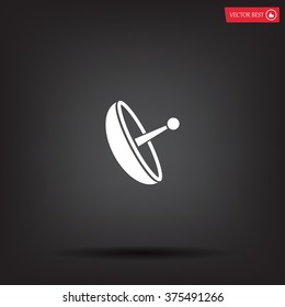 Radar Vector icon satellite dish tv technology.