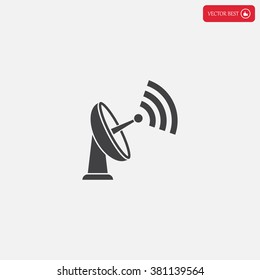 Radar Vector icon satellite dish tv technology.
