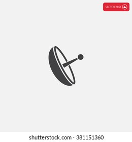 Radar Vector icon satellite dish tv technology.