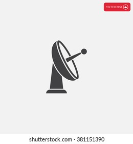 Radar Vector icon satellite dish tv technology.