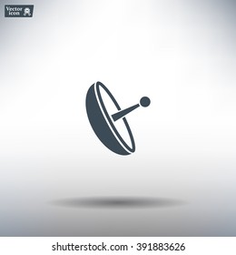 Radar Vector icon satellite dish tv technology.