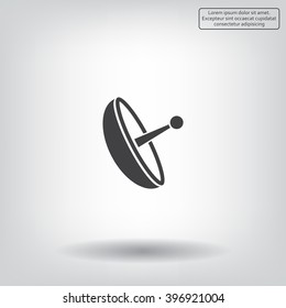 Radar Vector icon satellite dish tv technology.