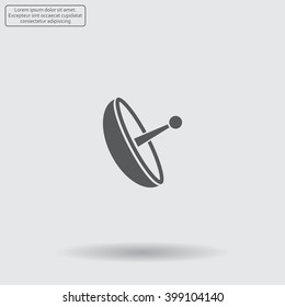 Radar Vector icon satellite dish tv technology.