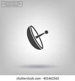 Radar Vector icon satellite dish tv technology.