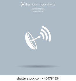 Radar Vector icon satellite dish tv technology.
