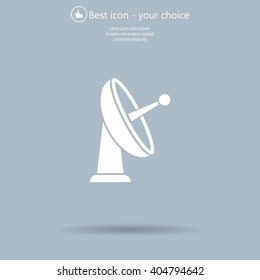 Radar Vector icon satellite dish tv technology.