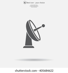 Radar Vector icon satellite dish tv technology.