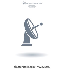 Radar Vector icon satellite dish tv technology.