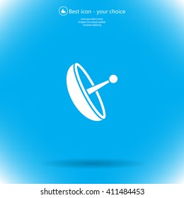 Radar Vector icon satellite dish tv technology.