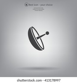 Radar Vector icon satellite dish tv technology.
