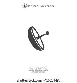 Radar Vector icon satellite dish tv technology.