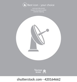 Radar Vector icon satellite dish tv technology.