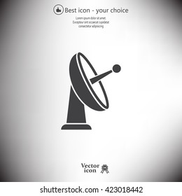 Radar Vector icon satellite dish tv technology.